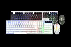 BOSSTON 1600 DPI Gaming Keyboard Mouse Combo Ergonomic Quiet Wired Mini Multimedia Full Size Keyboard Mouse Combo