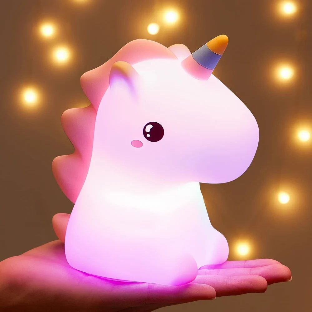 Cute Dimmable Silicone LED Unicorn Lamp (Multicolor)