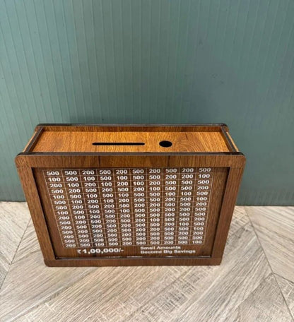 Money saving box, Money/Piggy Bank, Money Box, Coin Box with Carved Design for Kids/Children