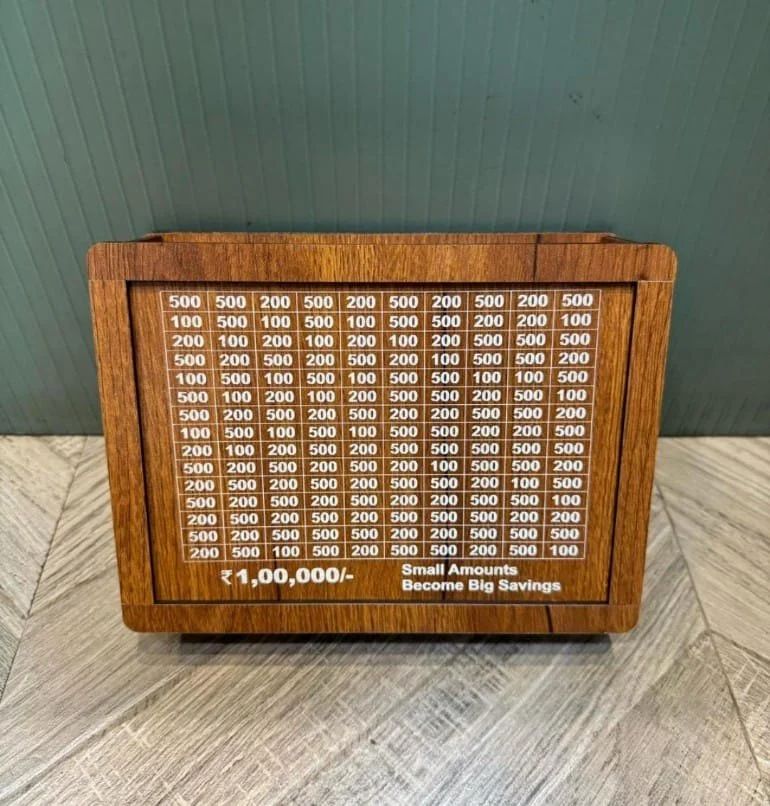 Money saving box, Money/Piggy Bank, Money Box, Coin Box with Carved Design for Kids/Children