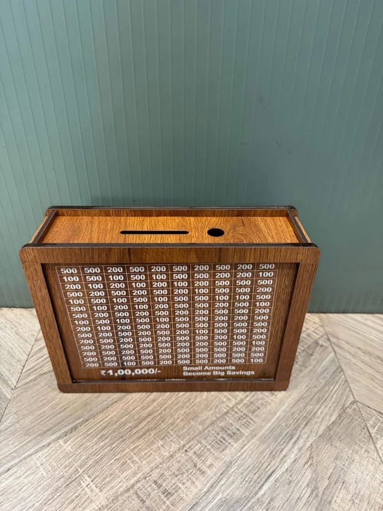 Money saving box, Money/Piggy Bank, Money Box, Coin Box with Carved Design for Kids/Children