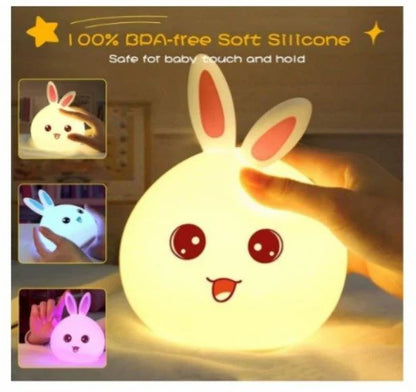 Cute Rabbit Silicone Night Lamp