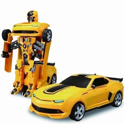 Multicolor Transformer Robot Car Toy (Yellow)