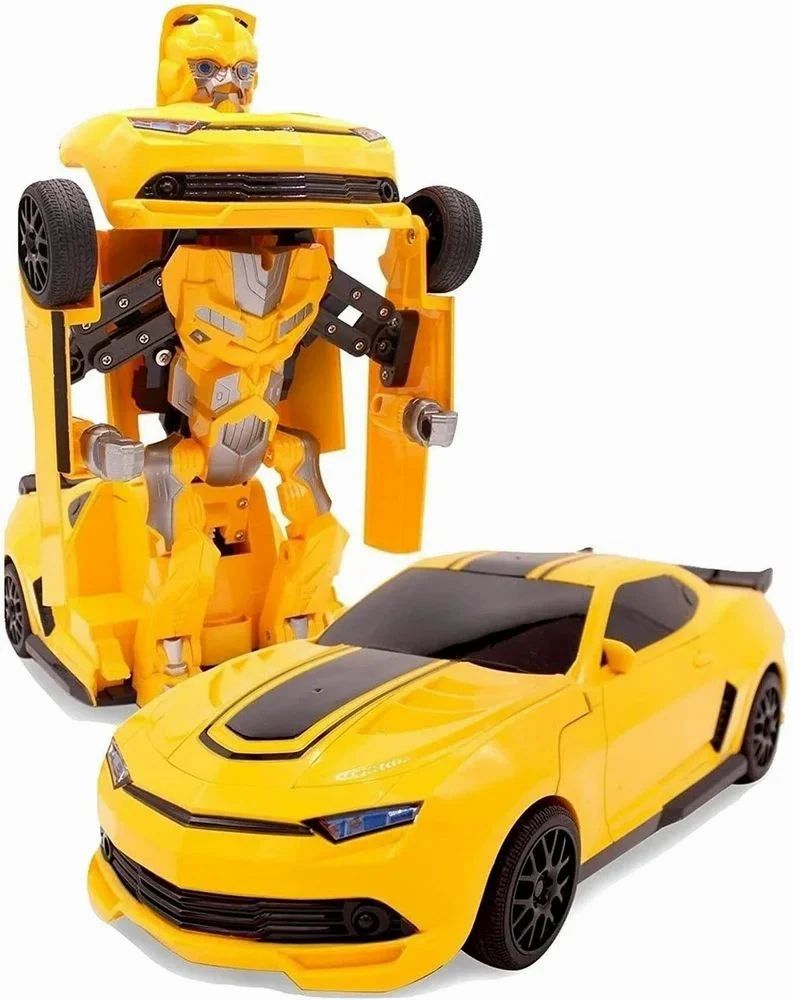 Multicolor Transformer Robot Car Toy (Yellow)