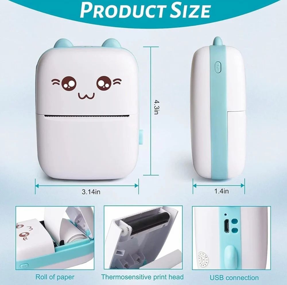 Portable Mini Printer, Max. Print Width: 2 Inch