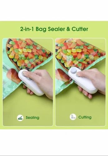 2-in-1 Portable Mini Heat Sealing Machine, USB Rechargeable, Magnetic Sealing And Cutting